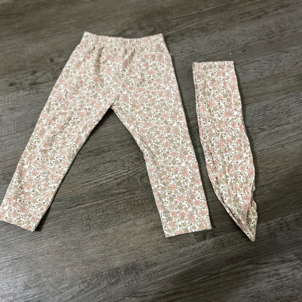 Jamie Kay Pink Floral Kids Leggings